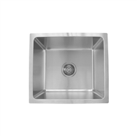 Pelican PL-VR1816 R20 18 Gauge Stainless Steel Undermount Kitchen Sink 18'' x 16'' w/ Low Radius Corners